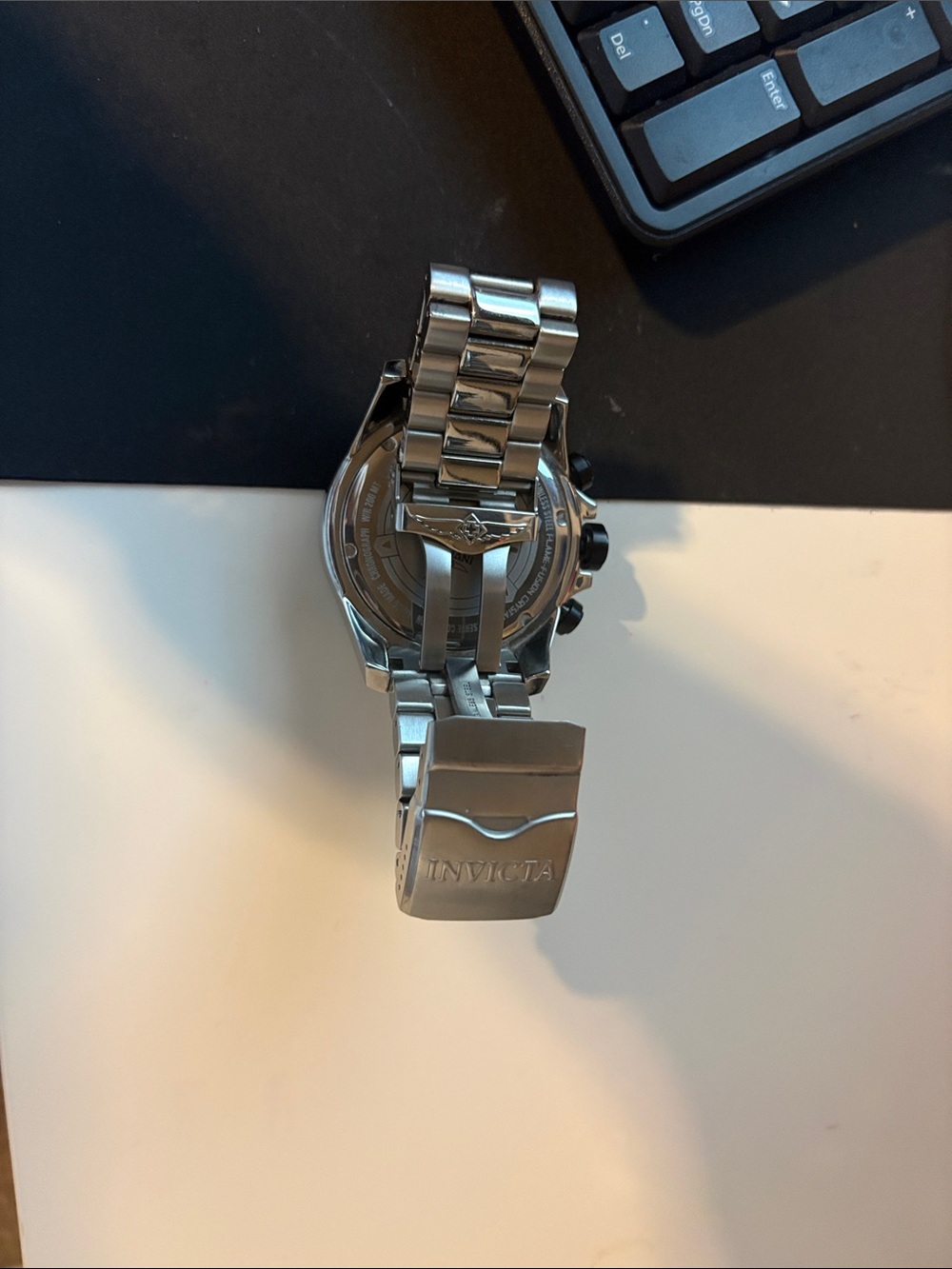 Invicta Silver Stainless Steel Watch with Blue Dial - Picture 3 of 7